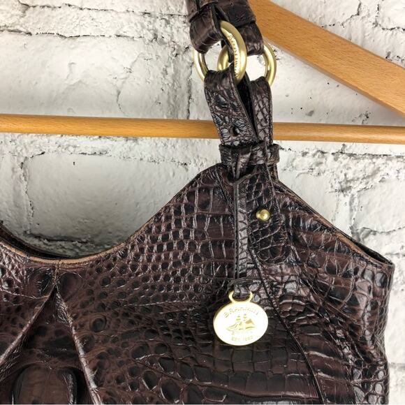 Vintage Brahmin Annie Pleated Truffle Melbourne Bag and Wallet - Picture 2 of 16